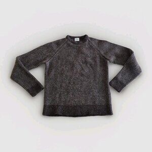 Velasca Fener Mohair Wool Sweater Mens 48 M Brown Gray Crewneck Modern Preppy
